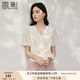 香影法式v領(lǐng)拼接針織衫女2025夏季新款正肩泡泡袖開(kāi)衫米白色上衣 米白 M 160/84A/95-110斤