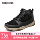 斯凱奇（Skechers）高幫鞋男戶(hù)外休閑靴短靴工裝休閑棉鞋子 65731 黑色/BLK 41.5