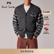 PS Paul Smith【京東首發(fā)】男士紐扣門(mén)襟PS笑臉標志開(kāi)襟衫花黑色2025秋季新品 花黑色 L  (180/96A)