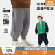 馬·拉?。∕.Latin）/童裝兒童褲子冬新款男小童印花立體褶造型針織長褲 藏青 110 cm