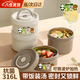 小學(xué)生飯盒學(xué)生專(zhuān)用316不銹鋼保溫飯盒上學(xué)便攜餐盒帶飯保溫桶 【米白色】（動(dòng)物四俠420ml）提手飯盒（新款316）
