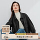 尚都比拉秋季簡(jiǎn)約時(shí)髦設計感經(jīng)典百搭短款外套女皮夾克 黑色 M 