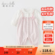 戴維貝拉（DAVE＆BELLA）初生嬰兒連體衣女寶寶衣服0-6個月新生兒外出服幼兒爬服秋季新款 粉底印花【現(xiàn)貨】 90cm （建議身高80-90cm）