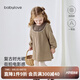 babylove嬰幼兒連衣裙秋季純棉法式復(fù)古長袖裙子女寶寶刺繡時(shí)尚公主裙 栗殼褐 73 cm