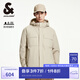 杰克·瓊斯（JACK&JONES）男裝衣服秋冬多口袋三防短款工裝鴨絨連帽羽絨服男戶外保暖外套 卡其色 L 180