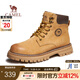 駱駝（CAMEL）【王俊凱同款】馬丁靴男秋冬2025新款大黃靴女戶外工裝靴登山鞋子 G122W7757TR金黃色（男 絨里款） 42