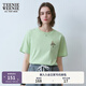 Teenie Weenie小熊女裝夏季圓領(lǐng)短袖T恤多巴胺刺繡上衣 芥末黃 S