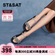 St&Sat星期六涼鞋夏季新品可兩穿涼拖小清新女鞋SSC2115288 黑色 36 230mm