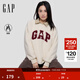 蓋璞女裝2025秋季新款Logo毛巾繡仿羊羔絨寬松衛(wèi)衣休閑上衣792563 象牙白 M (165/88A)亞洲尺碼