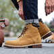 Timberland添柏嵐男鞋休閑鞋子戶(hù)外登山踢不爛大黃靴防水皮革高幫馬丁靴男鞋 37578/經(jīng)典黃靴 40 (250mm)
