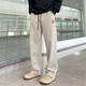 倉石一樹(shù)潮牌時(shí)尚寬松直筒休閑長(cháng)褲男秋季新款刺繡設計感闊腿衛褲 灰色 XL
