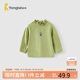 童泰（TONGTAI）女寶寶打底衫春秋兒童衣服外出高領(lǐng)上衣T43W057N-DS綠色90cm