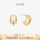 萱子（SHINE）法式字母耳環(huán)耳釘女小眾設計感復古港風(fēng)耳環(huán)高級感生日禮物