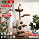 獸牌樹(shù)屋貓爬架大型貓樹(shù)貓窩一體實(shí)木貓抓柱小戶(hù)型貓架子豪華貓屋別墅 樹(shù)屋貓爬架【經(jīng)典色】