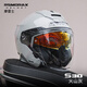 摩雷士摩托車(chē)頭盔S30半盔四分之三盔男女四季雙鏡片電動(dòng)車(chē)安全帽 火山灰 XL