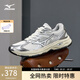 美津濃（MIZUNO）【RACER V2】25年新款高街機(jī)能復(fù)古潮流慢跑鞋男女緩震透氣跑鞋 06 淺黃色/銀色/深杏色 42 (270mm)