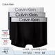 Calvin Klein內衣25春夏新款男士三條裝ck提花低腰順滑防夾臀內褲男NP2775O 5RN-太空黑/太空黑/炭灰 3條 L