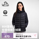 伯希和（Pelliot）戶外輕薄排骨羽絨服女新款800蓬鵝絨男防風(fēng)外套沖鋒衣內(nèi)膽 【女款】漫暮黑 | 95%白鵝絨 S
