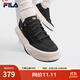 斐樂（FILA）官方川行鞋F(xiàn)OSSO男鞋復(fù)古帆布鞋新款休閑鞋 黑-BK 40.5