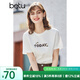 betu百圖女裝春裝新款寬松韓版卡通印花短袖T恤ins潮JD2102T08 白色 S