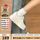KAPPA卡帕女鞋粉色休閑板鞋秋季新款軟底運動(dòng)鞋子女學(xué)生跑步鞋少女潮鞋 冬日白/奶茶粉 37