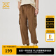 卡賓男裝字母刺繡休閑褲24夏新款寬松長褲商場(chǎng)同款Y3242126002 咖啡色65 M (170) 48