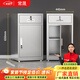 常晟不銹鋼矮柜室外工具文件資料儲物收納車(chē)庫小柜抽屜帶鎖床頭柜 不銹鋼一抽一門(mén)201 0.4mm