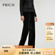 PRICH簡約寬松休閑褲闊腿褲冬季新款設(shè)計感保暖顯瘦長褲子女 19黑色 L 165