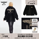 BOY LONDON【至尊經(jīng)典】秋季情侶仿貂燙金老鷹刺繡時(shí)尚梭織夾克外套N23013 黑色 XL
