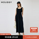 moussy 女裝新品度假風(fēng)抽褶收腰優(yōu)雅無(wú)袖連衣裙010HSS30-0960 020黑色 S 00001