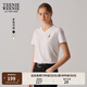 Teenie Weenie小熊T恤女2025年春夏新款基礎(chǔ)V領(lǐng)寬松短袖T恤上衣女 象牙白 XL 175