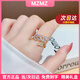 MZMZ彩金麥穗戒指女活口新款時(shí)尚潮流氣質(zhì)食指戒情人節生日禮物送女友月桂女神戒指（活口）