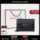CHANEELR & KARITH包包女包牛皮單肩斜挎包菱格鏈條小包輕奢小眾生日禮物送女友老婆 高級感ck風(fēng)送女朋友愛(ài)人實(shí)用高檔 黑色