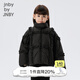 jnby by JNBY江南布衣童裝冬短款荷葉邊拼接羽絨服休閑寬松女童兒童1NAC13381 001本黑 120 cm