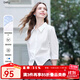 betu女裝2025夏季新款襯衫舒適棉質(zhì)梭織前后收褶設計上衣2507T27 白色 S