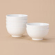 陶溪川景德鎮(zhèn)陶瓷碗具套裝中式簡(jiǎn)約純色飯碗家用餐具套裝喬遷禮物凝霜