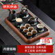 京東京造茶具整套 套裝功夫茶盤(pán)茶臺煮茶壺黑陶手繪提梁壺 14件家用茶具