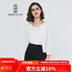 名師路長(cháng)袖短外套女新款夏裝修身顯瘦西服外搭通勤簡(jiǎn)約時(shí)尚女上衣外套 純白短外套80-XZ XL
