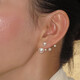 伊黛兒不對稱(chēng)鉆石珍珠耳環(huán)女輕奢高級感巨好看漂亮氣質(zhì)耳釘耳飾 E4106星點(diǎn)不對稱(chēng)耳環(huán)