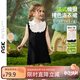 ASK JUNIOR【小香風(fēng)】?jì)和棺?025夏季女小童背心裙針織黑白拼接連衣裙