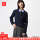優(yōu)衣庫(kù)驚喜價(jià)女裝紐花圓領(lǐng)針織開(kāi)衫/毛衣外套空調(diào)衫通勤481477 69 藏青色 L