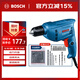 博世（BOSCH）電鉆手電鉆有線(xiàn)400瓦手槍鉆自鎖夾頭15件附件套裝GBM400KLE