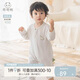乖奇熊夏季薄款寶寶連體衣長(zhǎng)袖空調(diào)服透氣居家服嬰幼兒哈衣爬爬服春秋