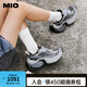MIO【戚薇同款】米奧透氣老爹鞋厚底增高休閑運動鞋輪胎鞋女鞋網(wǎng)面鞋 灰/白/黑色 37