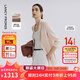 朗姿三醋酸西服外套職業(yè)裝休閑高級感正裝氣質(zhì)2025年夏季新款西裝 石鹽粉色 L