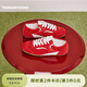 TOOMANYSHOES 【明星同款】 梨泰院復古運動(dòng)德訓鞋銀色軟底休閑鞋好溜鞋女鞋 紅色 36