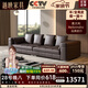 越映沙發(fā)布雷澤全青皮真皮沙發(fā)客廳輕奢現(xiàn)代簡(jiǎn)約大平層別墅意式直排頭層皮 直排3.6米【360°全真皮】 【2.0mm半青皮Relbrindisi皮行】
