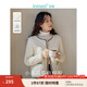 茵曼（INMAN）夾棉菱形格小香風外套2025秋季女裝新款圓領(lǐng)織帶長袖上衣 珍珠白 XL