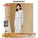MAXRIENY千金小姐蕾絲裙秋季連衣裙氣質(zhì)魚尾長裙 本白 M 02