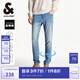 杰克·瓊斯（JACK&JONES）25年男裝牛仔褲男涼感潮流水洗彈力901修身小腳牛仔褲子春夏薄款 中牛仔藍E39 常規 30 170 W30/L30